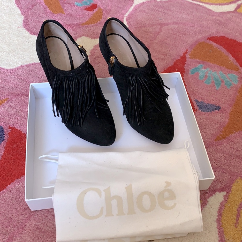 Chloé Fringe Heeled bootie